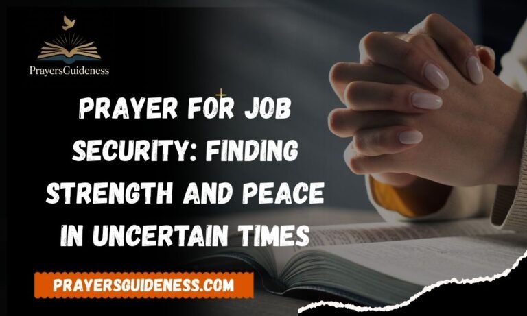 Prayer for Job Security