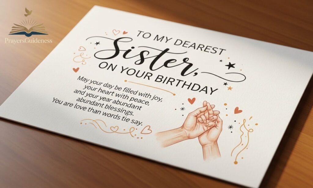 Emotional Birthday Prayers for My Sister