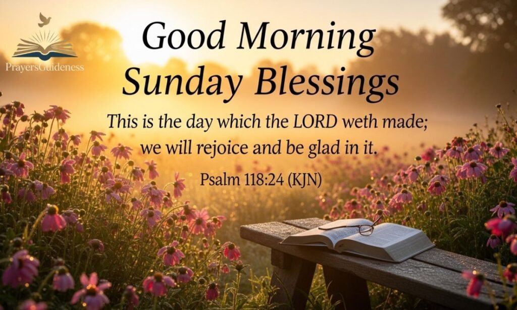 Good Morning Sunday Blessings Bible Verse and KJV