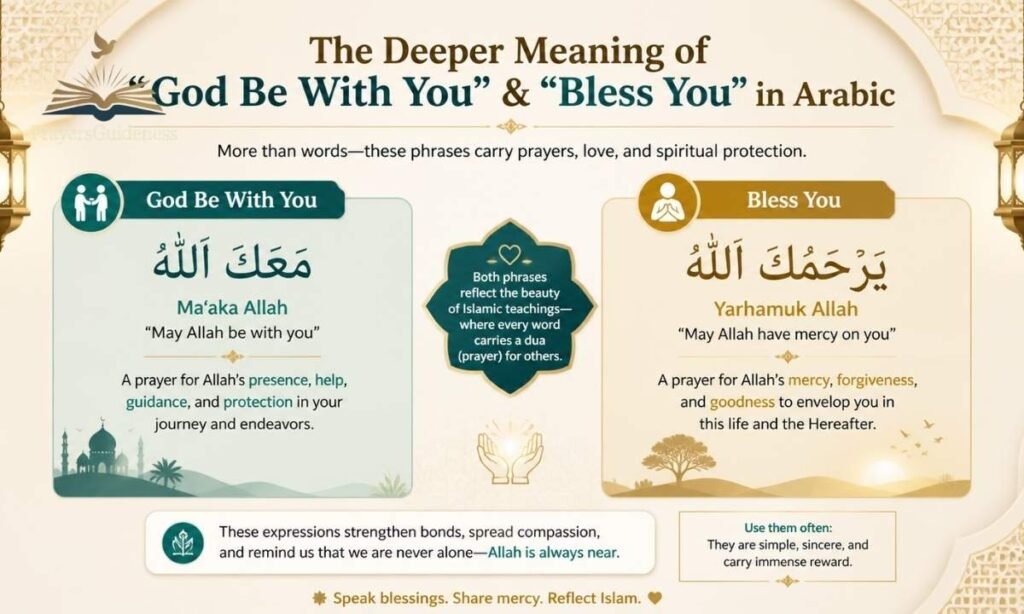 God Be With You and Bless You in Arabic