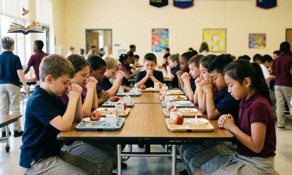 Prayer Before Lunch at School