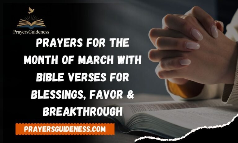 Prayers for the Month of March with Bible Verses