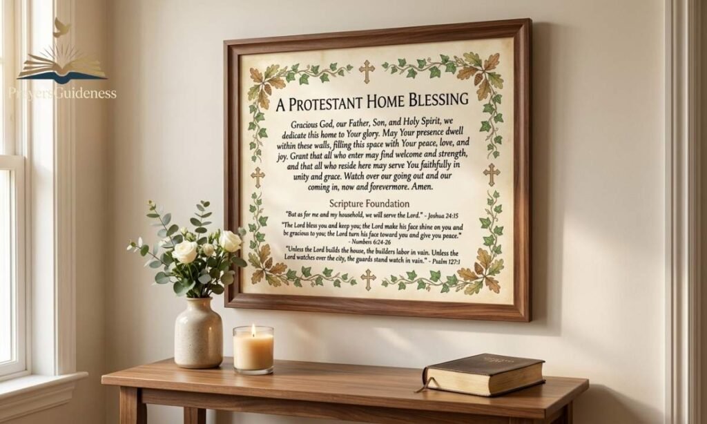 Protestant Home Blessing Prayer and Scriptures